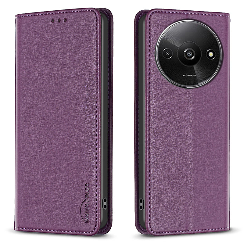 BINFEN COLOR BF18 For Xiaomi Redmi A3 / Poco C61 4G Case PU Leather Magnetic Closure Flip Phone Cover BINFEN COLOR BF18 For Xiaomi Redmi A3 / Poco C61 4G Case PU Leather Magnetic Closure Flip Phone Cover
